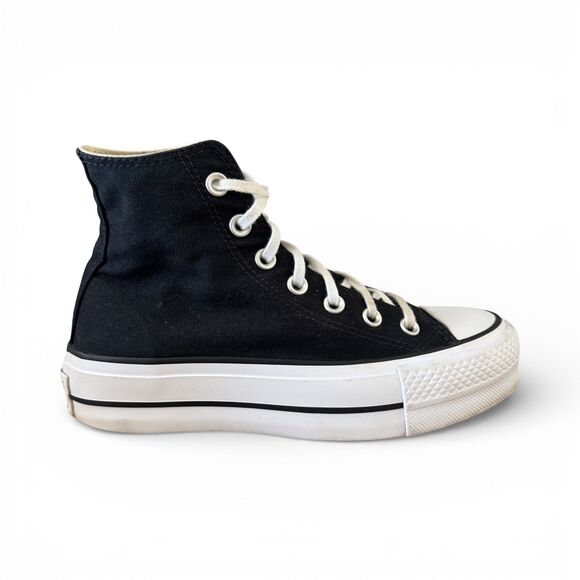 Converse Chuck Taylor All Star Platform High-Top Sneakers Women's Size 6 Black - Picture 2 of 10